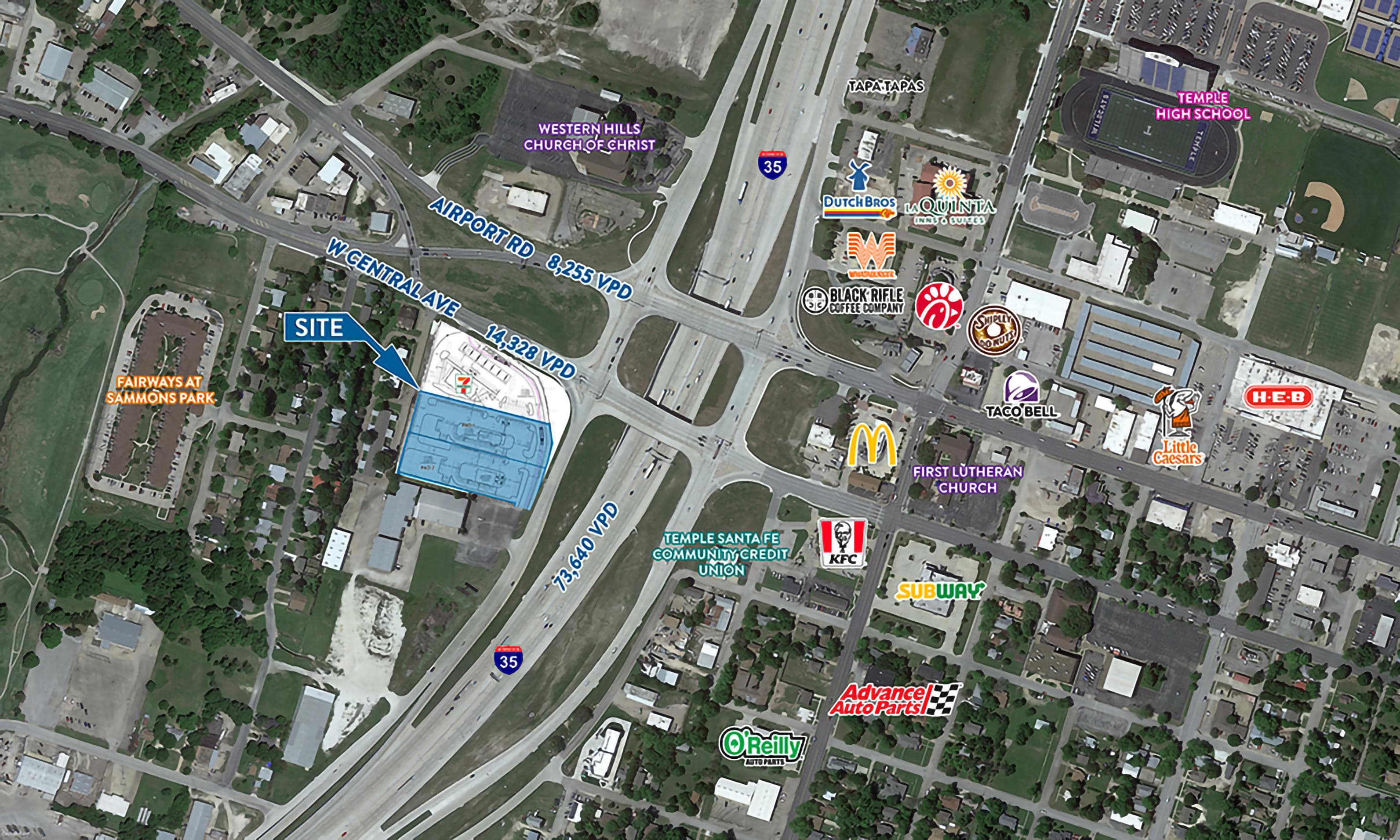 SWC Central Ave & I-35