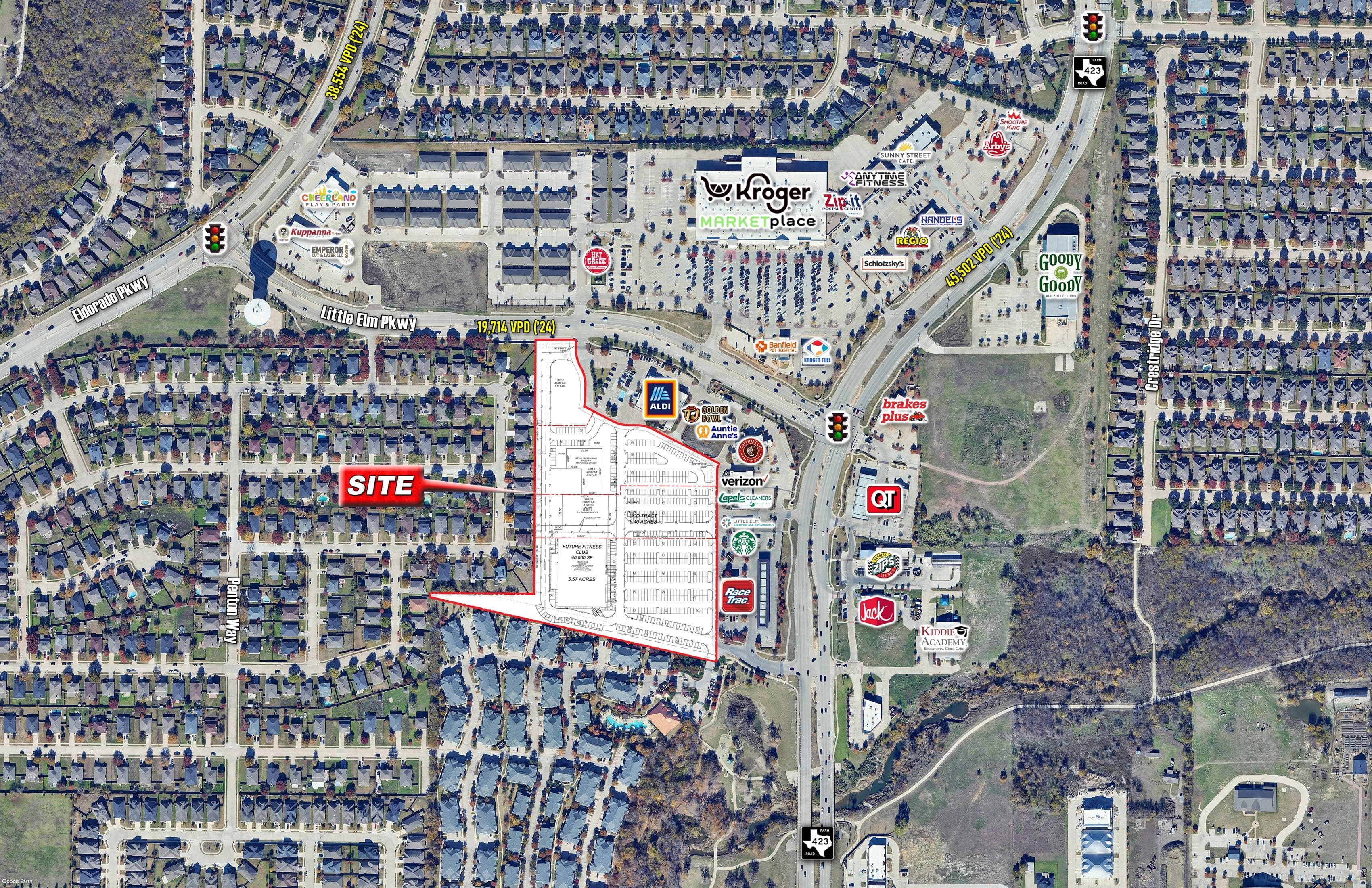 Pads/Jr Anchor/Retail - SWQ FM 423 & Little Elm Pkwy